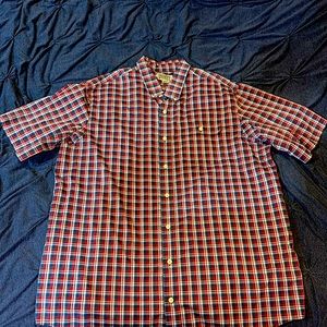 Duluth Red, White, and Blue Short Sleeve Plaid